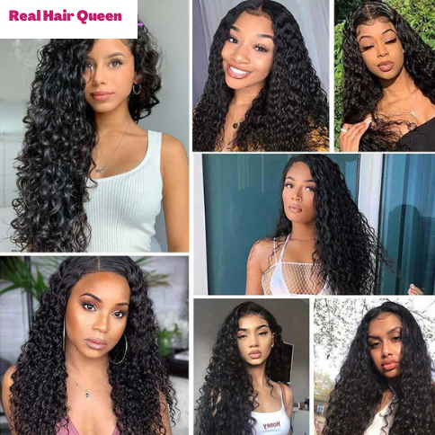 Water Wave Natural Curly Clip In Hair Extensions Brazilian 100% Human Hair Remy Hair