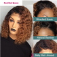 Brazilian Highlight Curly Bob Wig Deep Wave Frontal Wigs Curly Human Hair Wig 13x4 Ombre Colored Lace Front Wigs For Black Women