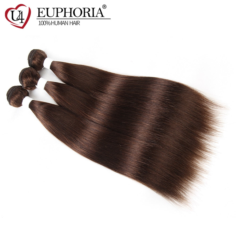 Brazilian Straight Hair Bundles 1/3 pcs Burgundy Red Blonde 27 Brown Color Remy Human Hair Weaving Bundles Extensions