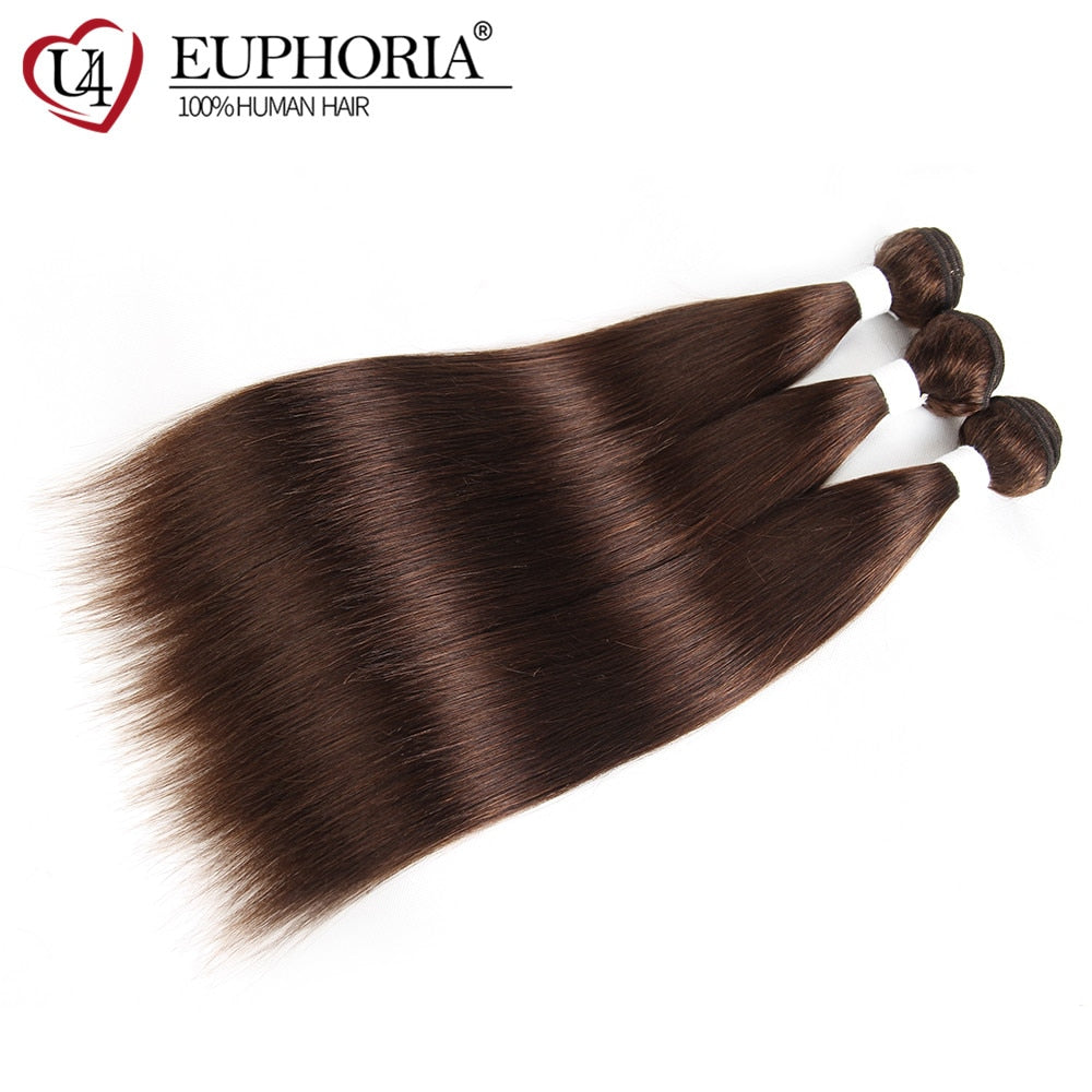 Brazilian Straight Hair Bundles 1/3 pcs Burgundy Red Blonde 27 Brown Color Remy Human Hair Weaving Bundles Extensions