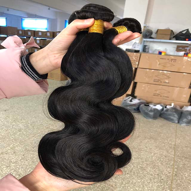 3/4 Body Wave Virgin Hair Bundles With Closure Peruvian Human Hair Weave Bundles With 4X4 Closure For Women Transparent Lace