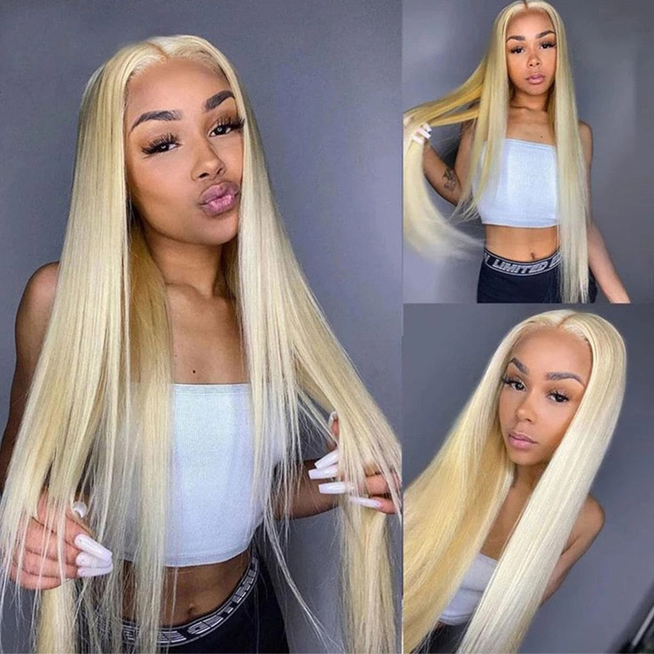 Blonde 613 Lace Front Wigs 13x6 HD Lace Front Human Hair Wigs Straight Human Hair Wigs 613 Short Bob Wigs 4x4 Lace Closure Wigs