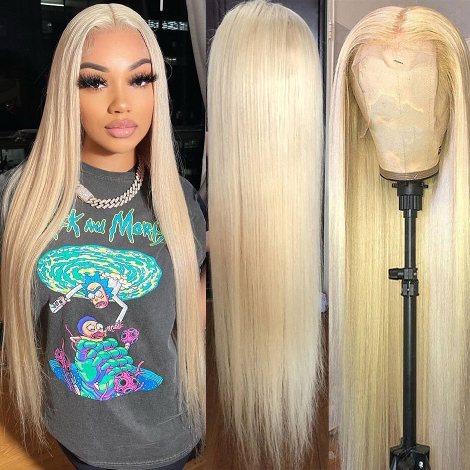 Blonde 613 Lace Front Wigs 13x6 HD Lace Front Human Hair Wigs Straight Human Hair Wigs 613 Short Bob Wigs 4x4 Lace Closure Wigs