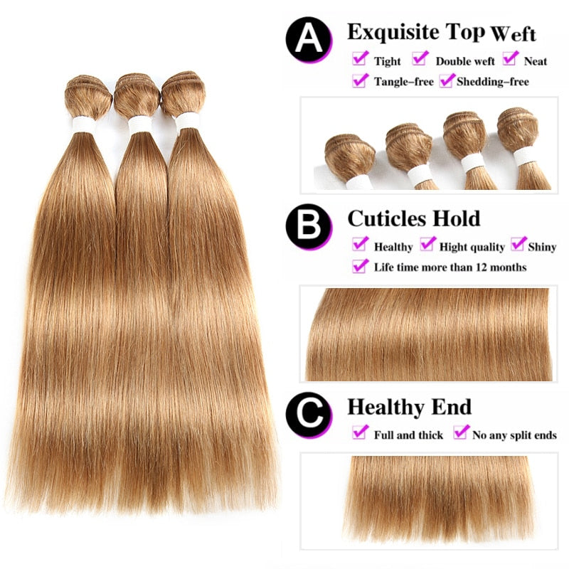 Black Blonde Brown Red Hair Bundles Brazilian Straight Human Hair Bundles Ombre Hair Weave Bundles 613 Bundles Remy