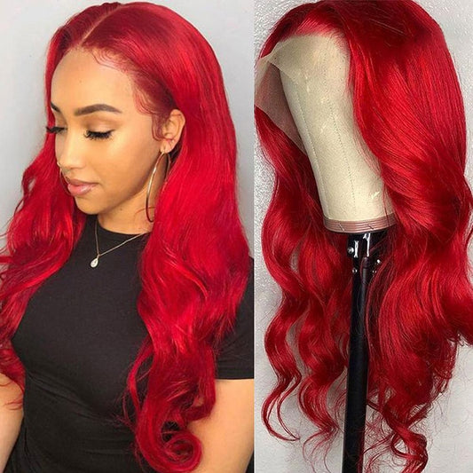 99J/Burgundy 13x4 Lace Front Human Hair Wigs Body Wave Human Hair Wigs 150% Density Lace Closure Wig