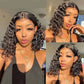 13x4 Transparent Short Bob Wig Lace Front Human Hair Wigs, Water Wave 5x5 Closure Wig Brazilian Remy Human Hair Wigs
